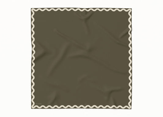 Sophie Olive Night Scarf - 89x89cm Silk Twill - Imperfect