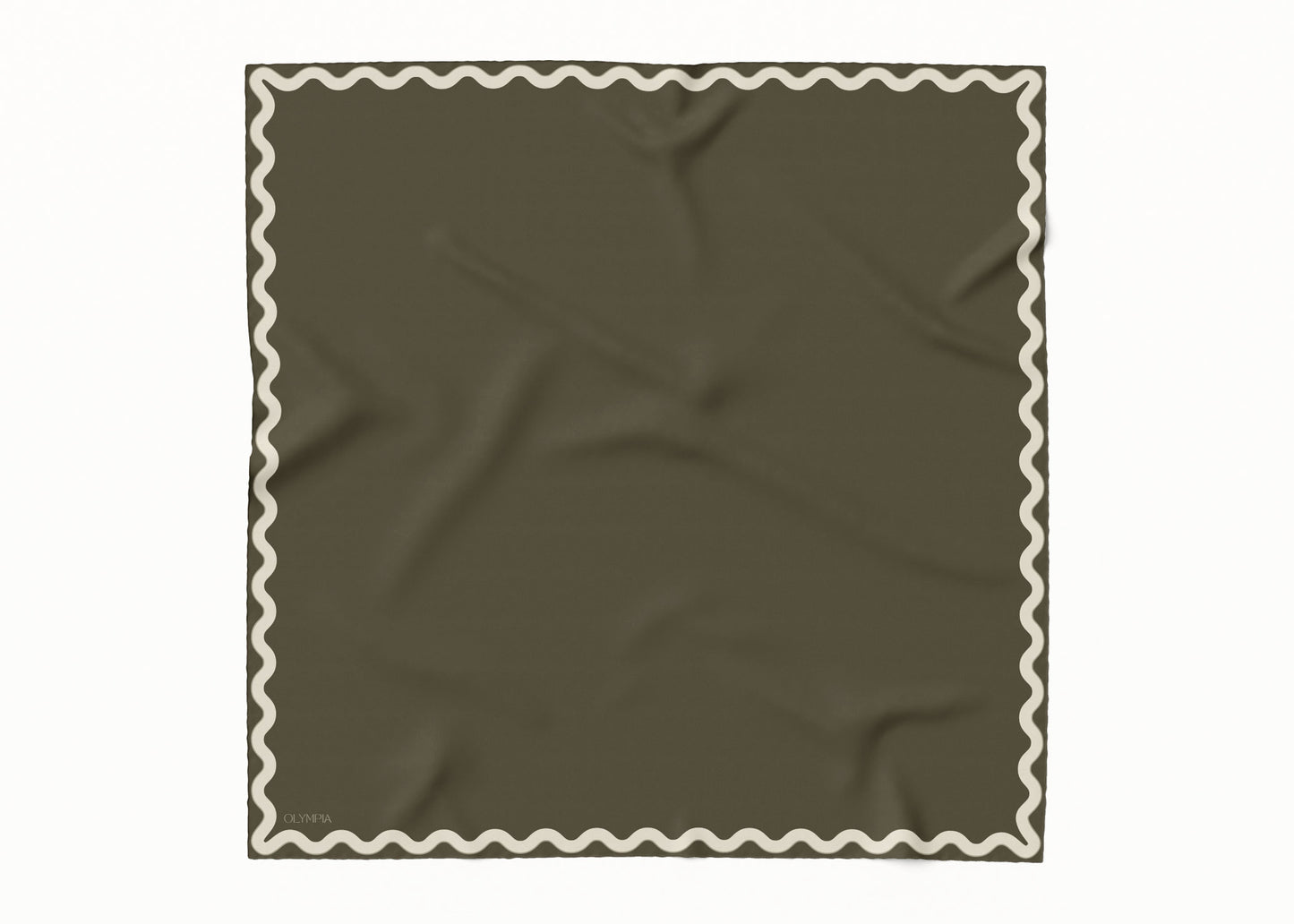 Sophie Olive Night Scarf - 89x89cm Silk Twill