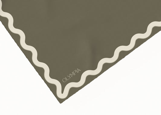 Sophie Olive Night Scarf - 54x54cm Silk Cotton
