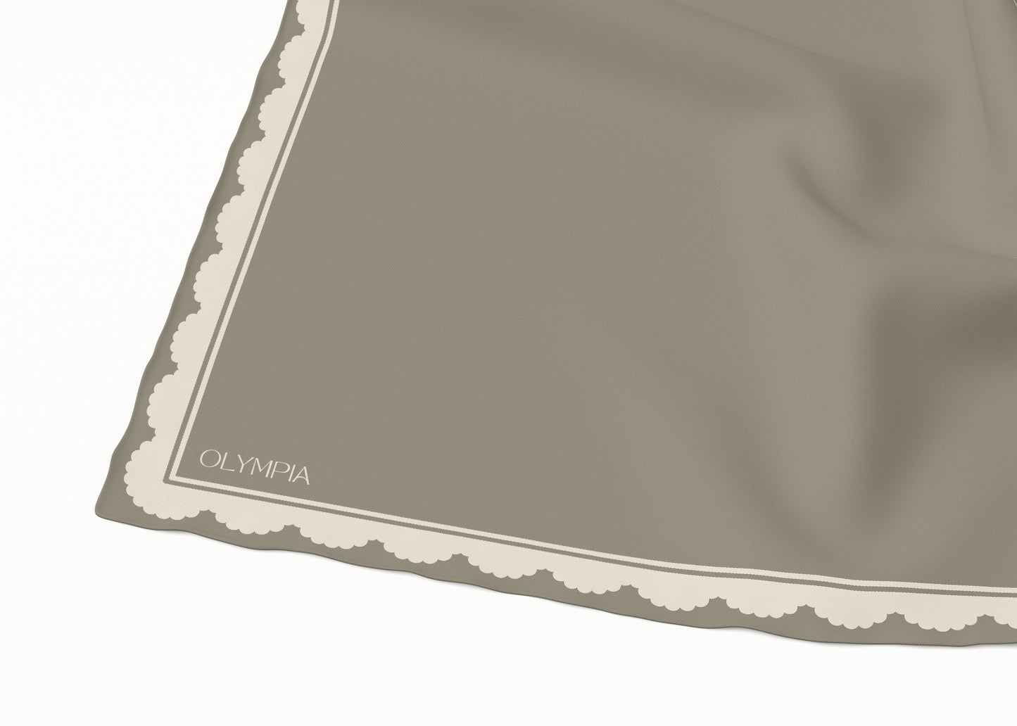 Florence Vetiver Silk Cotton Scarf - 54x54cm