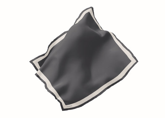 Dimity Black Pearl Scarf - 89x89cm Silk Twill