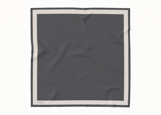 Dimity Black Pearl Scarf - 89x89cm Silk Twill - Imperfect