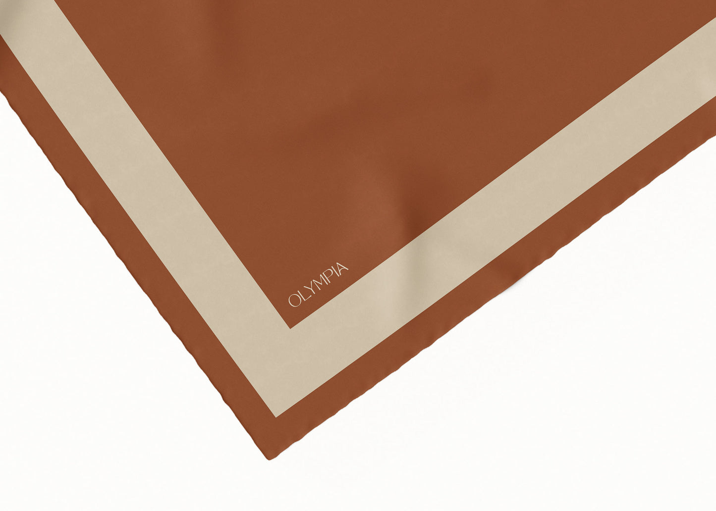 Imelda Amber/Hessian Scarf - 89x89cm Silk Twill - Imperfect
