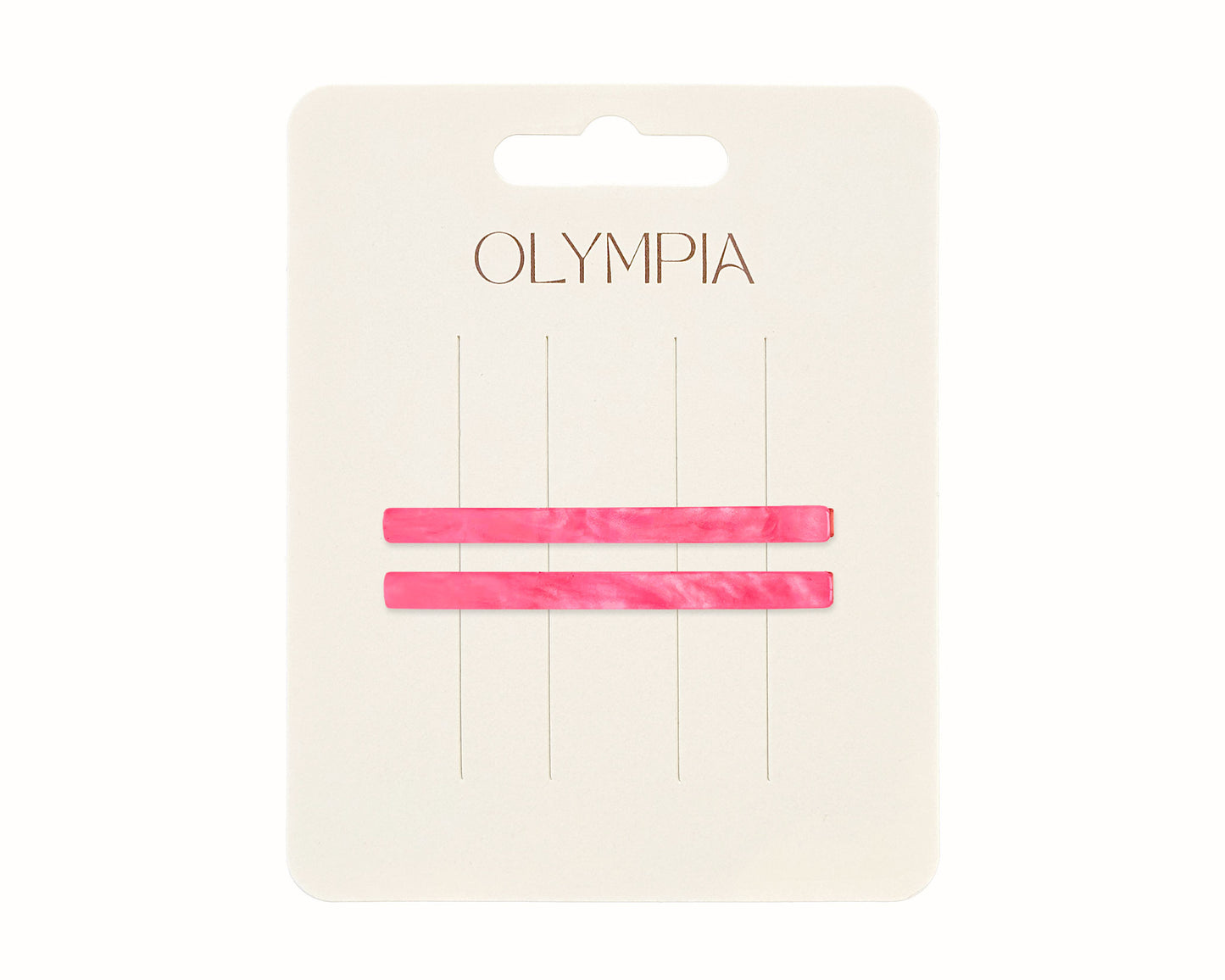 Isla Hair Clips - Hot Pink Shell