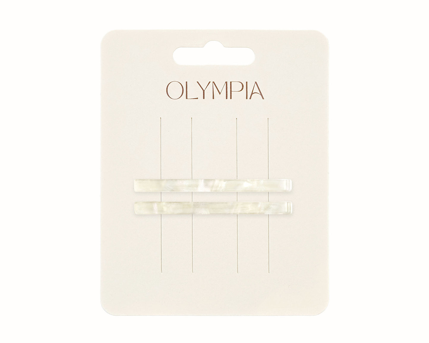 Isla Hair Clips - White Iridescent