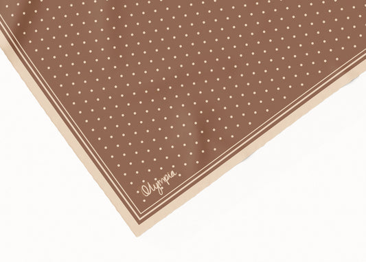 Lottie Copper Caramel/Soft Peach Scarf - 54x54cm Silk Cotton