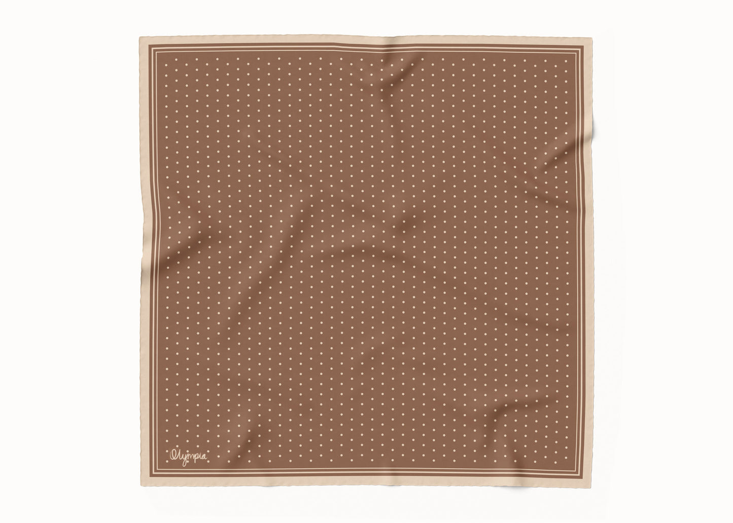 Lottie Copper Caramel/Soft Peach Scarf - 54x54cm Silk Cotton