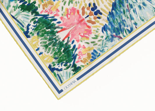 Elodie Sunny Seaside Scarf (Limited Edition) - 89x89cm Silk Twill