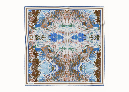 Elodie Blue Lagoon Limited Edition Silk Scarf - 89x89cm | S/S 2023-24 (NZ)
