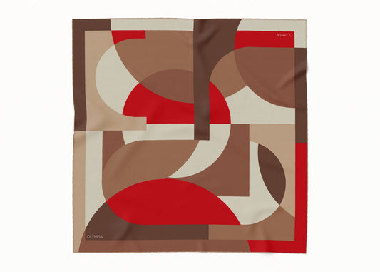 Melba Campari Clay Scarf - 89x89cm Silk Twill - Limited Edition (NZ)