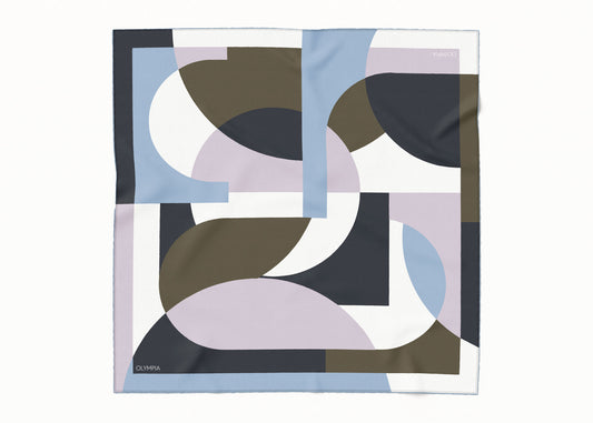 Melba Iced Violette Scarf - 89x89cm Silk Twill - Limited Edition (NZ)