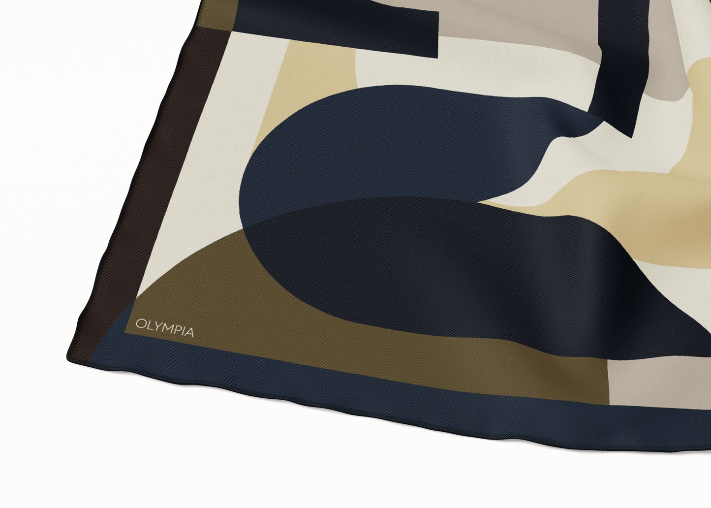 Melba Olive Martini Scarf - 89x89cm Silk Twill - Limited Edition (NZ)