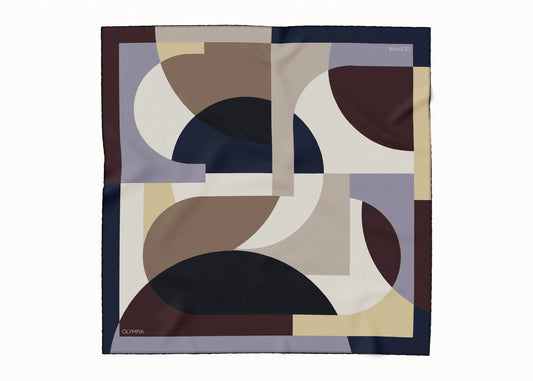 Melba Plum Vermouth Scarf - 89x89cm Silk Twill - Limited Edition (NZ)