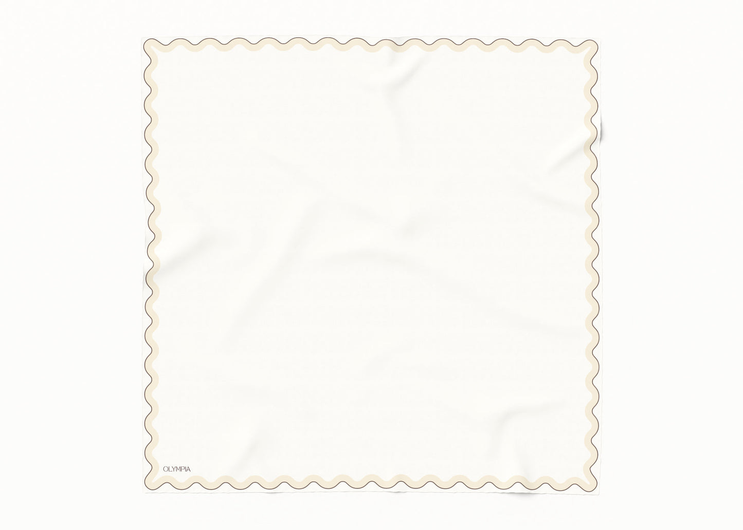 Sophie Meringue Crush Scarf - 89x89cm Silk Twill