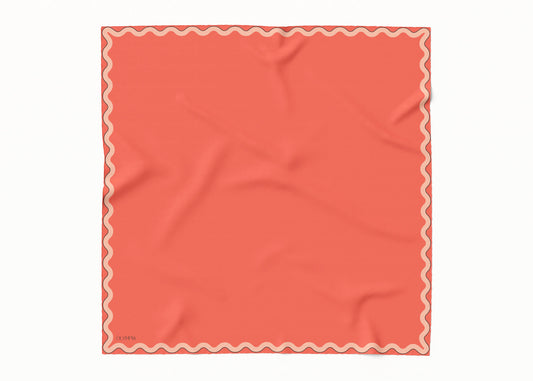 Sophie Prawn Cocktail Scarf - 89x89cm Silk Teill