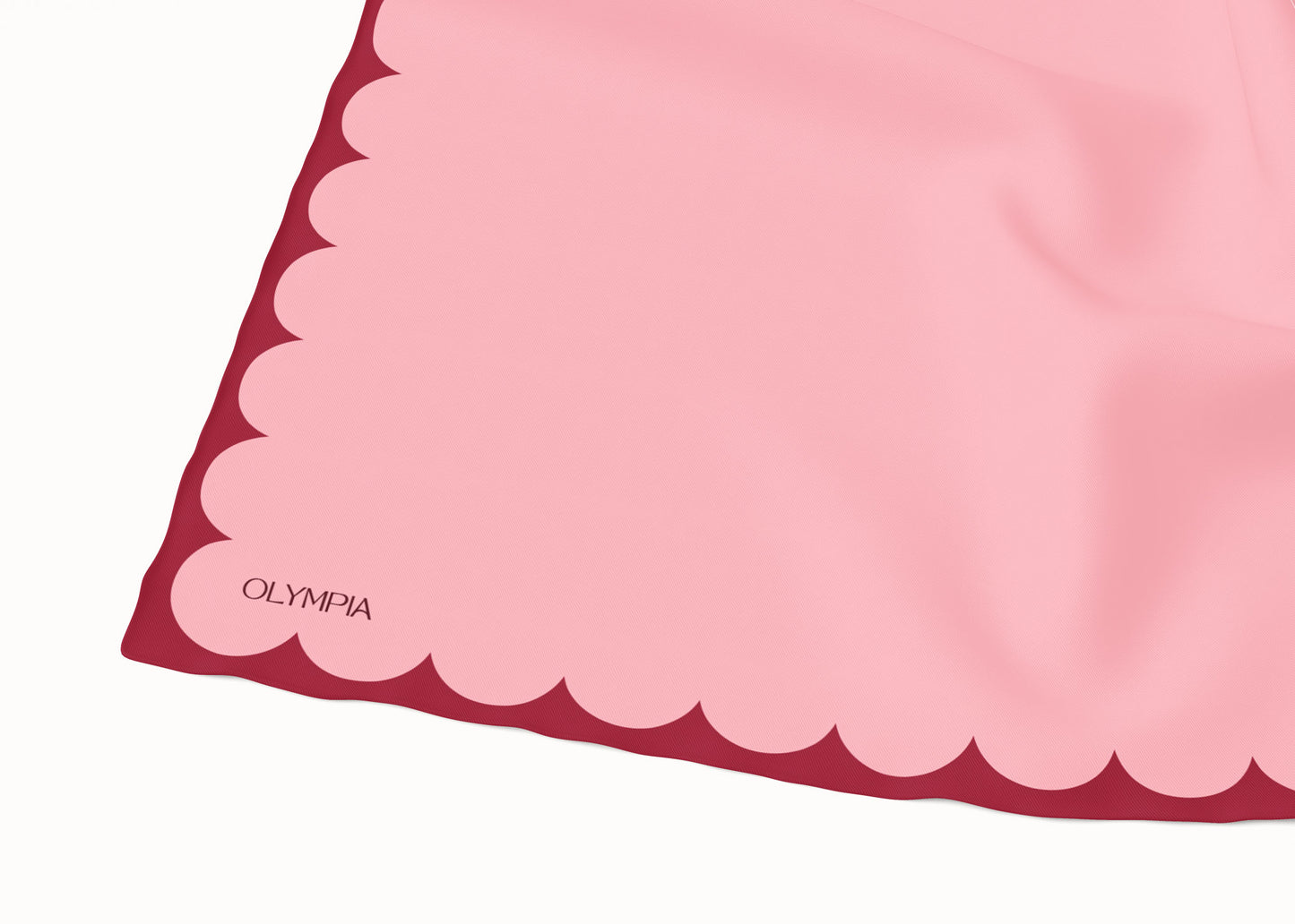Greer Raspberry Glacé Silk Cotton Scarf - 64x64cm