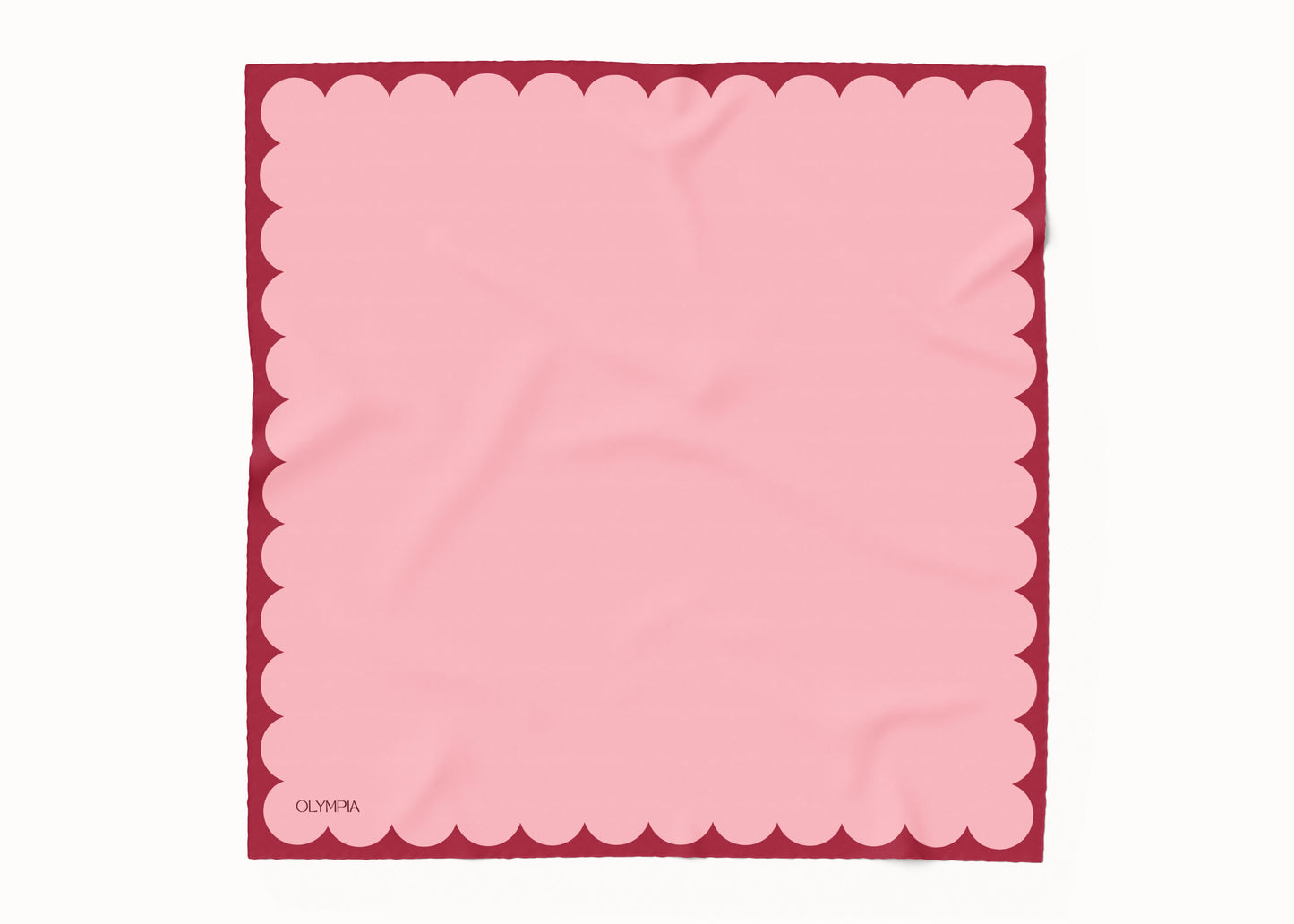 Greer Raspberry Glacé Silk Cotton Scarf - 64x64cm