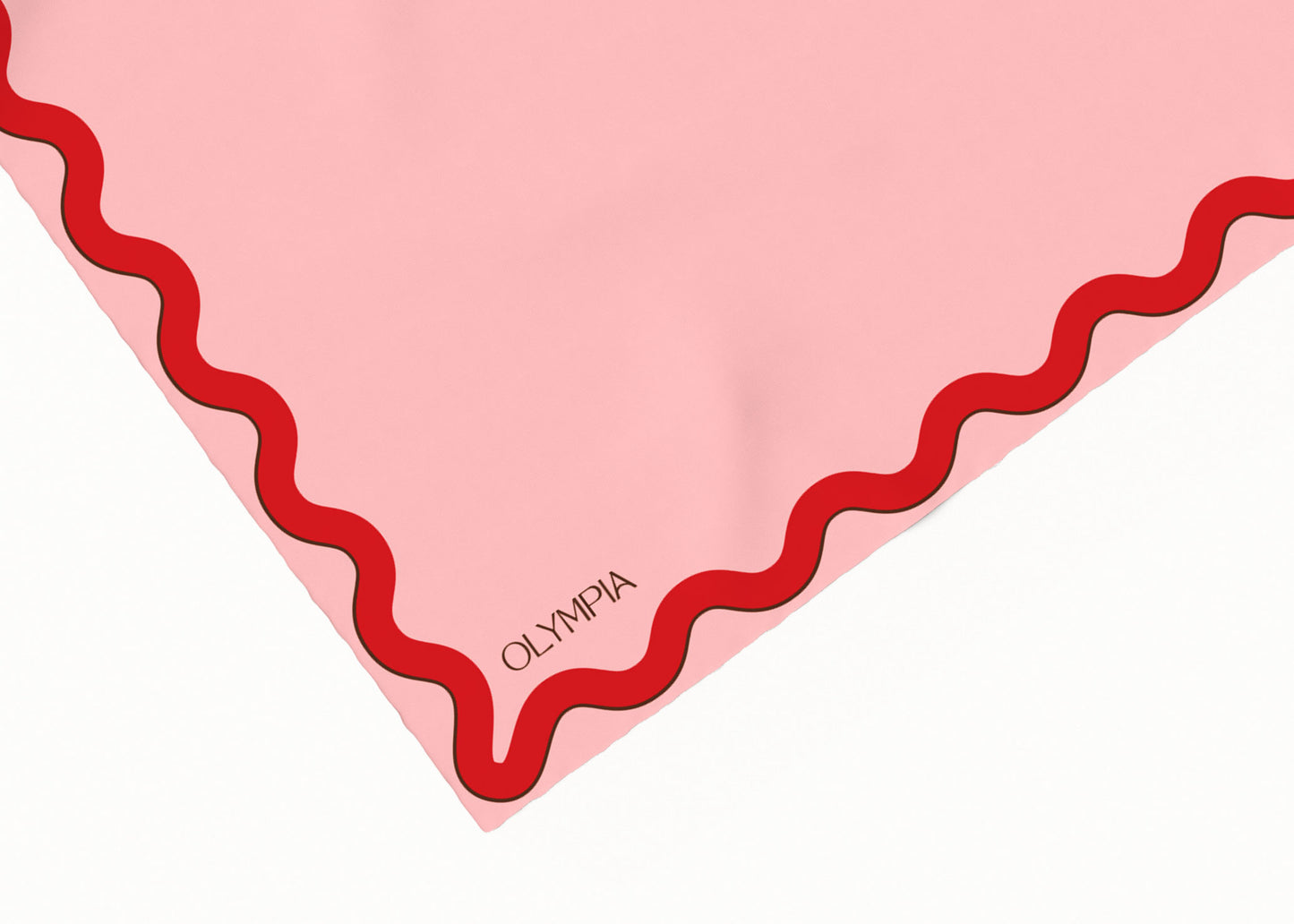 Sophie Macaron/Cherry Silk Cotton Scarf - 64x64cm