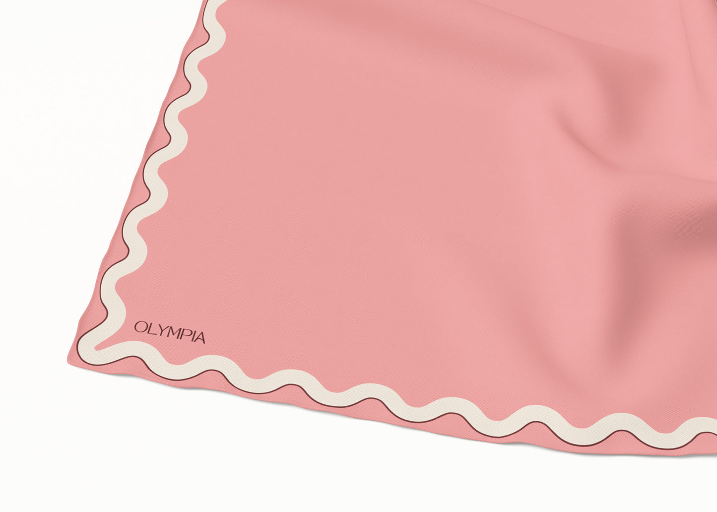 Sophie Peach Bloom Silk Cotton Scarf - 64x64cm