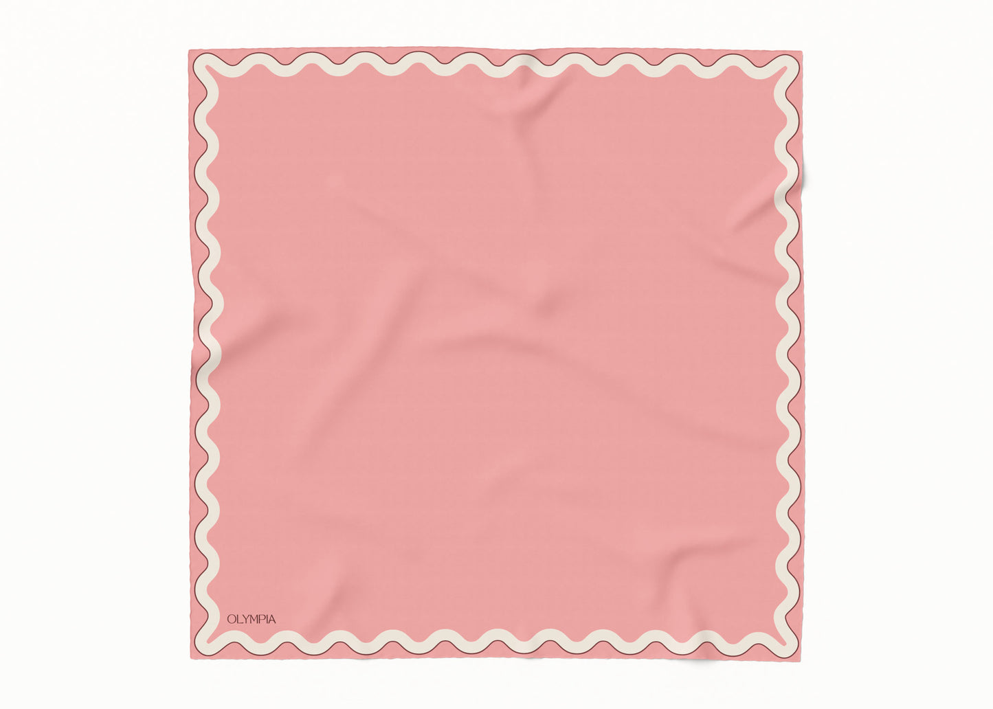 Sophie Peach Bloom Silk Cotton Scarf - 64x64cm