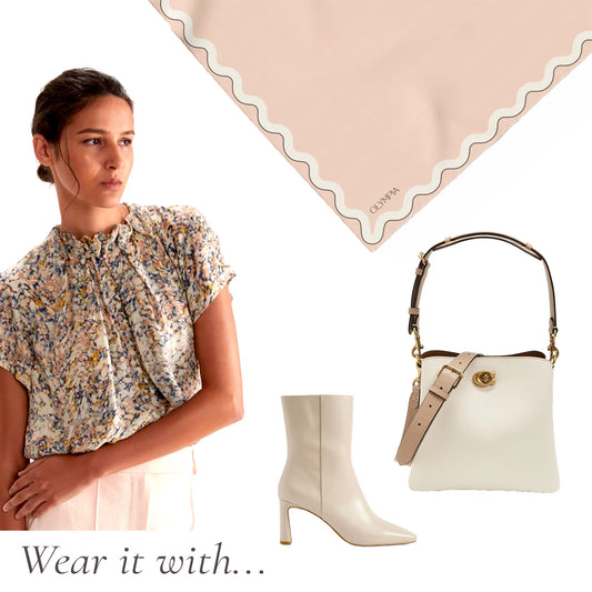 Sophie Petal Scarf - 89x89cm Silk Twill