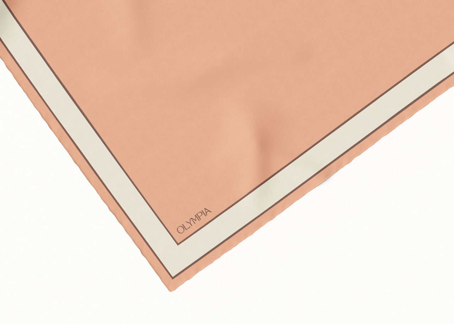 Delphine Peach Nougat Silk Scarf - 89x89cm