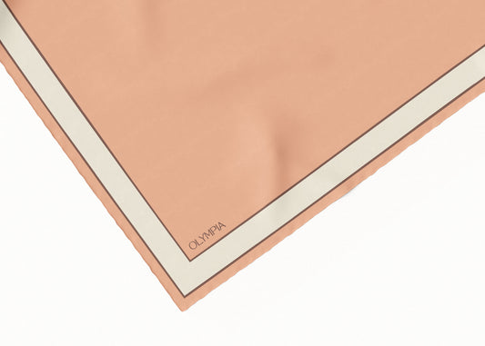 Delphine Peach Nougat Scarf - 89x89cm Silk Twill - Imperfect