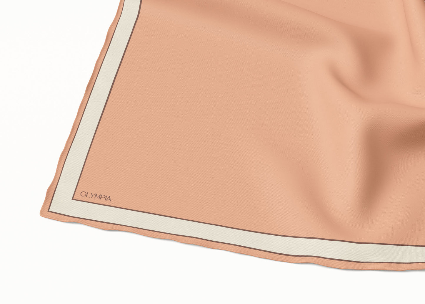 Delphine Peach Nougat Scarf - 89x89cm Silk Twill