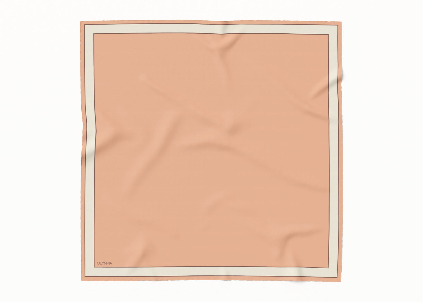 Delphine Peach Nougat Scarf - 89x89cm Silk Twill