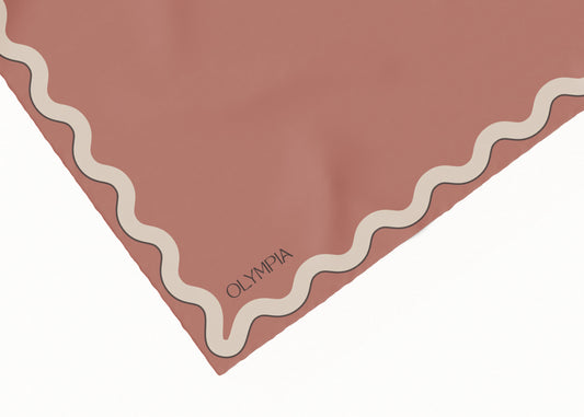 Sophie Rosewood Scarf - 54x54cm Silk Cotton
