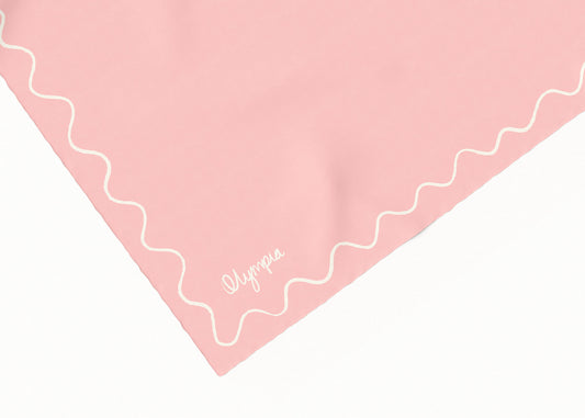 Emilia Blush Glow Scarf - 54x54cm Silk Cotton