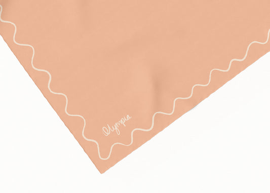 Emilia Washed Apricot Scarf - 54x54cm Silk Cotton