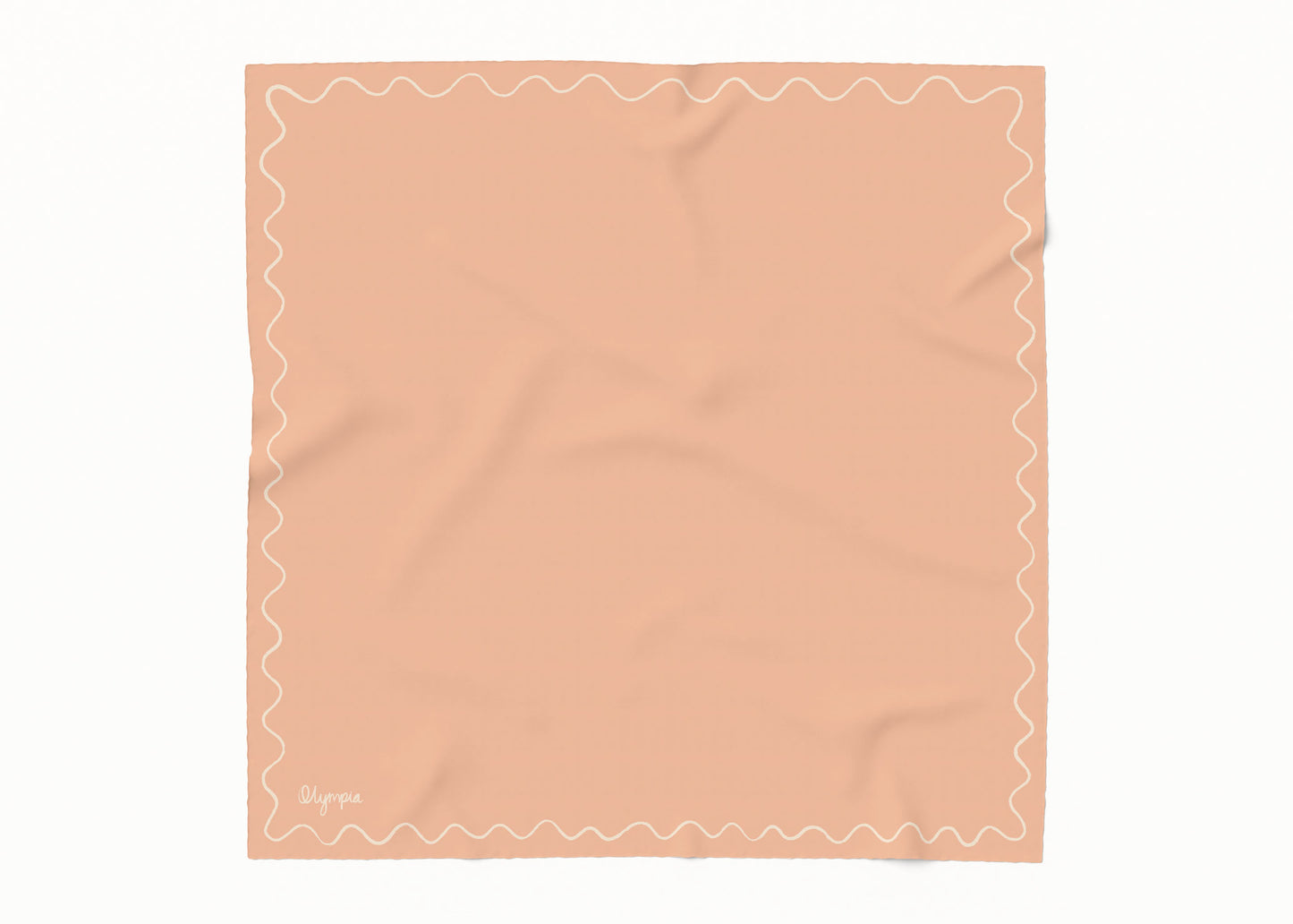 Emilia Washed Apricot Silk Cotton Scarf - 54x54cm