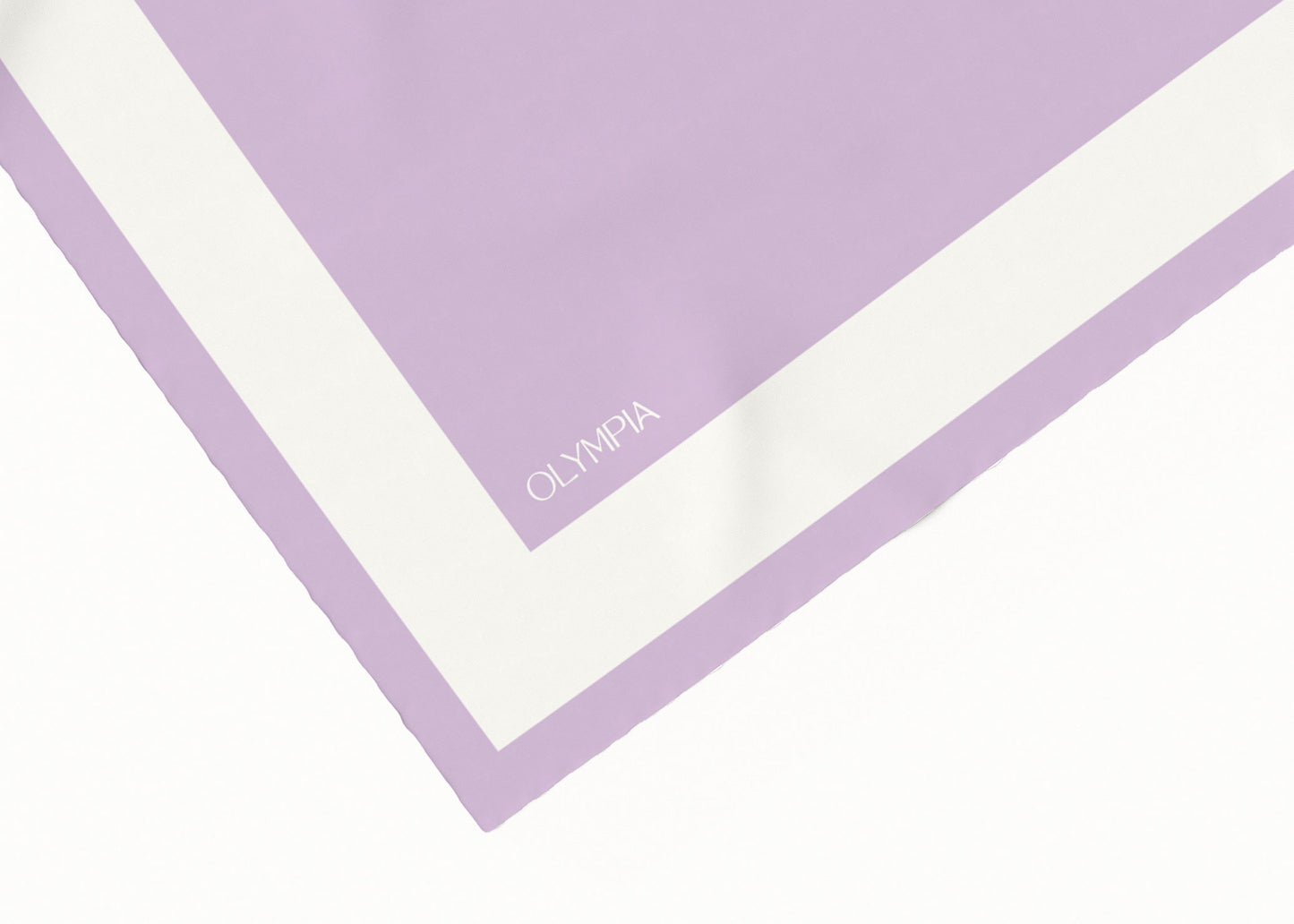 Imelda Lilac Frost/Antique White Silk Cotton Scarf - 64x64cm