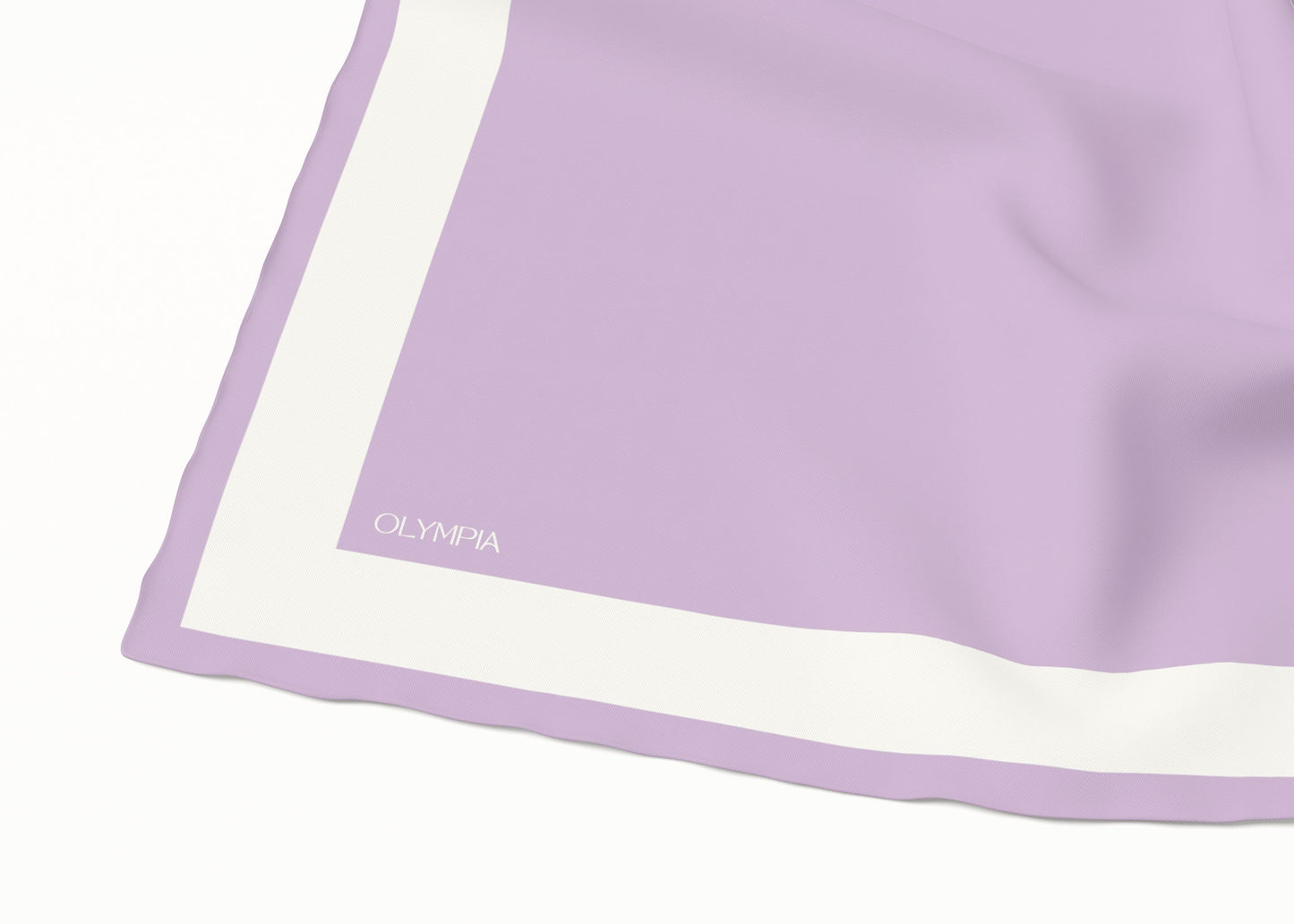Imelda Lilac Frost/Antique White Silk Cotton Scarf - 64x64cm