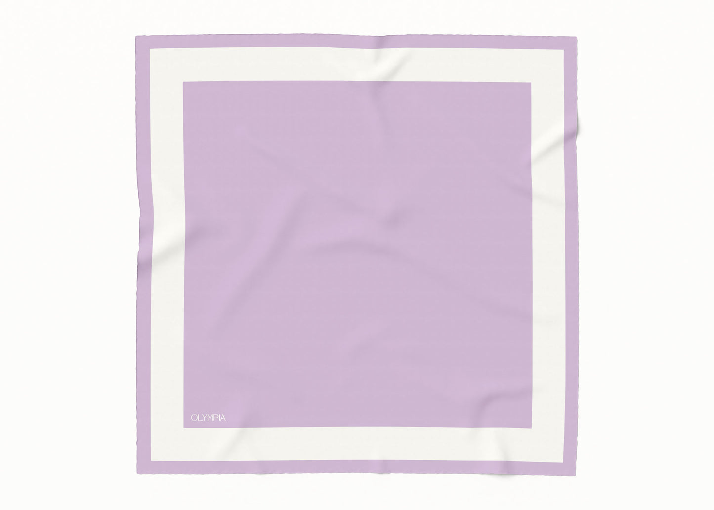 Imelda Lilac Frost/Antique White Silk Cotton Scarf - 64x64cm