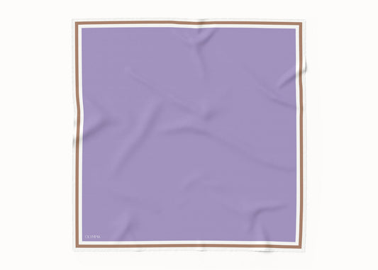 Grace Lilac/Caramel Scarf - 89x89cm Silk Twill - Imperfect