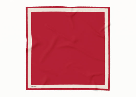 Dimity Salsa Scarf - 89x89cm Silk Twill - Imperfect