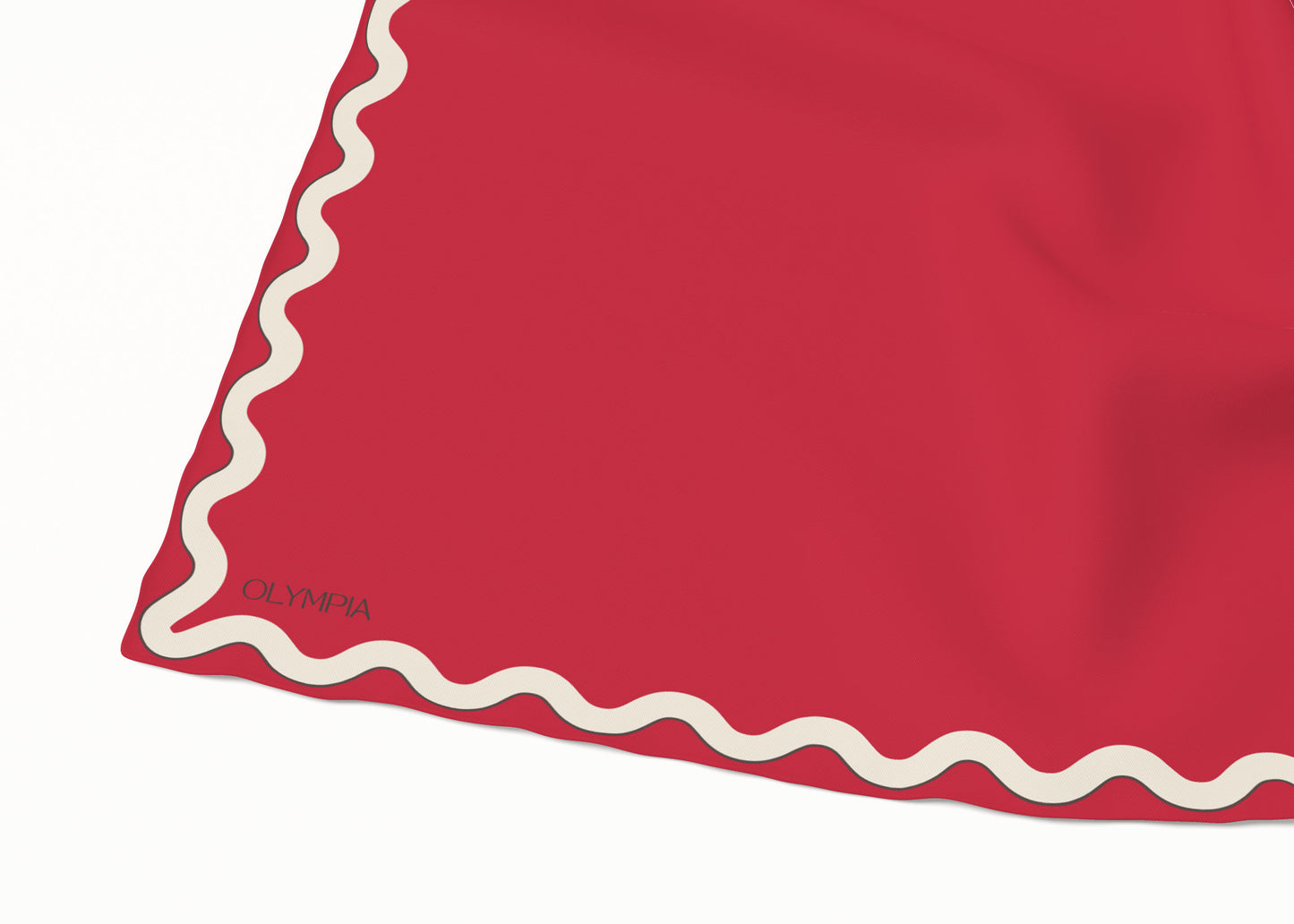 Sophie Hot Tamale Silk Cotton Scarf - 64x64cm