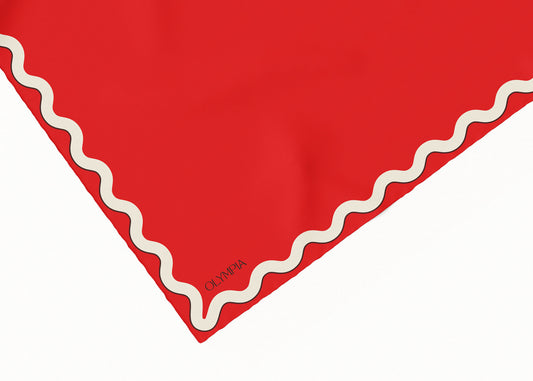 Sophie Wild Poppy Scarf - 89x89cm Silk Twill