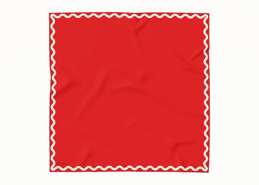 Sophie Wild Poppy Scarf - 89x89cm Silk Twill - Imperfect