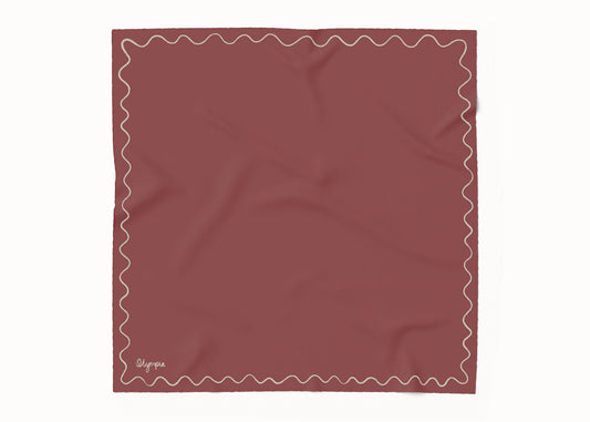 Emilia Ruby Rose Scarf - 54x54cm Silk Cotton