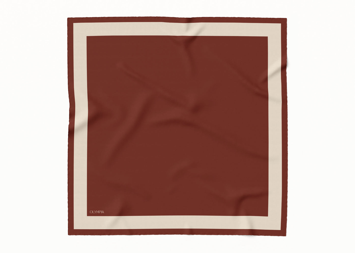 Imelda Burnt Brick/Sandcastle Silk Scarf - 89x89cm