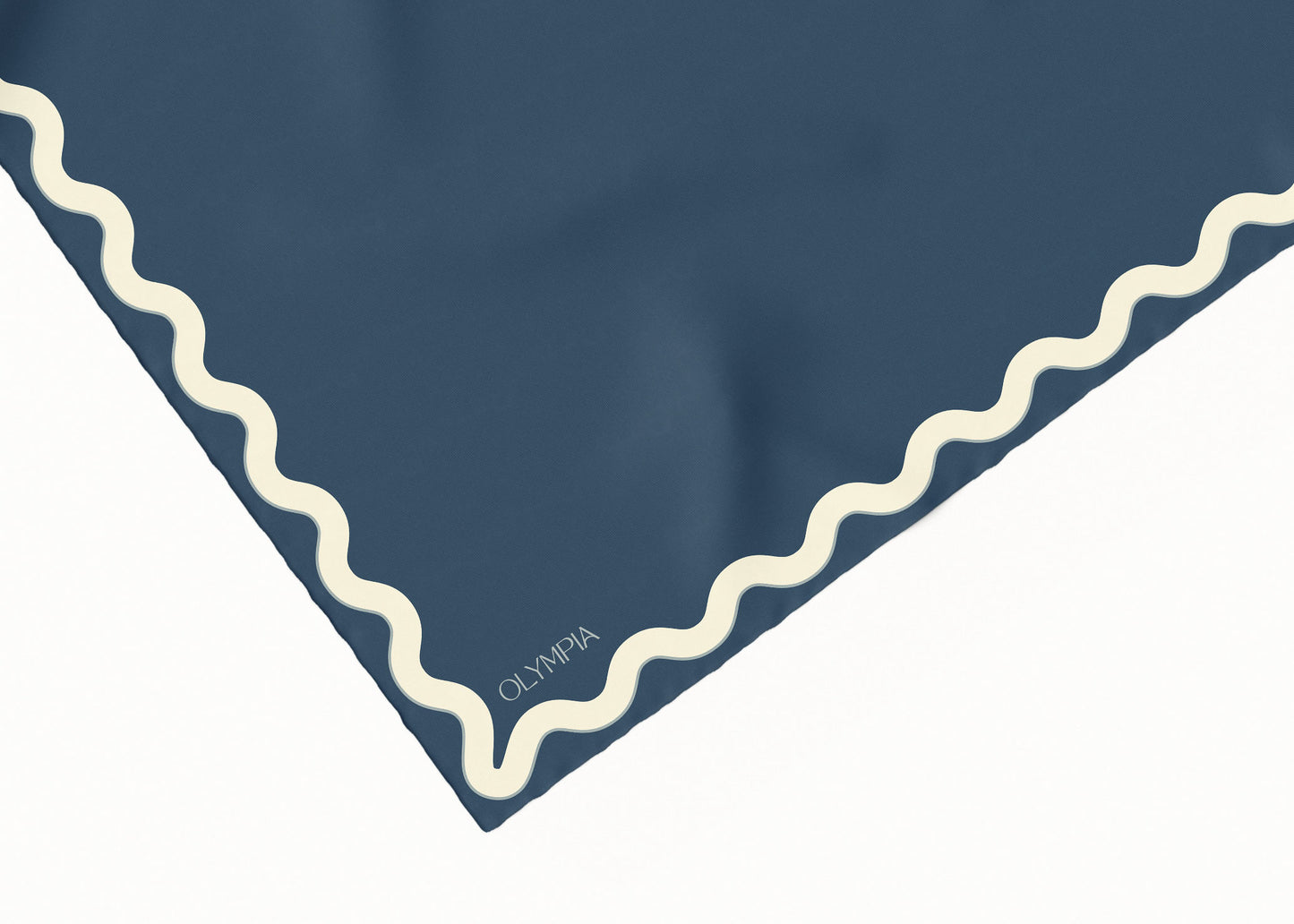 Sophie Washed Denim Scarf - 89x89cm Silk Twill - Imperfect
