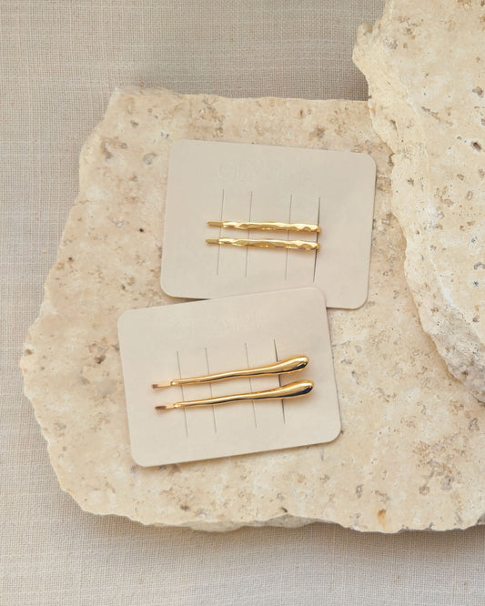 Mosa Hair Clips - Gold