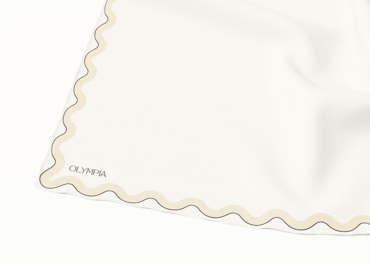Sophie Meringue Crush Silk Cotton Scarf - 64x64cm