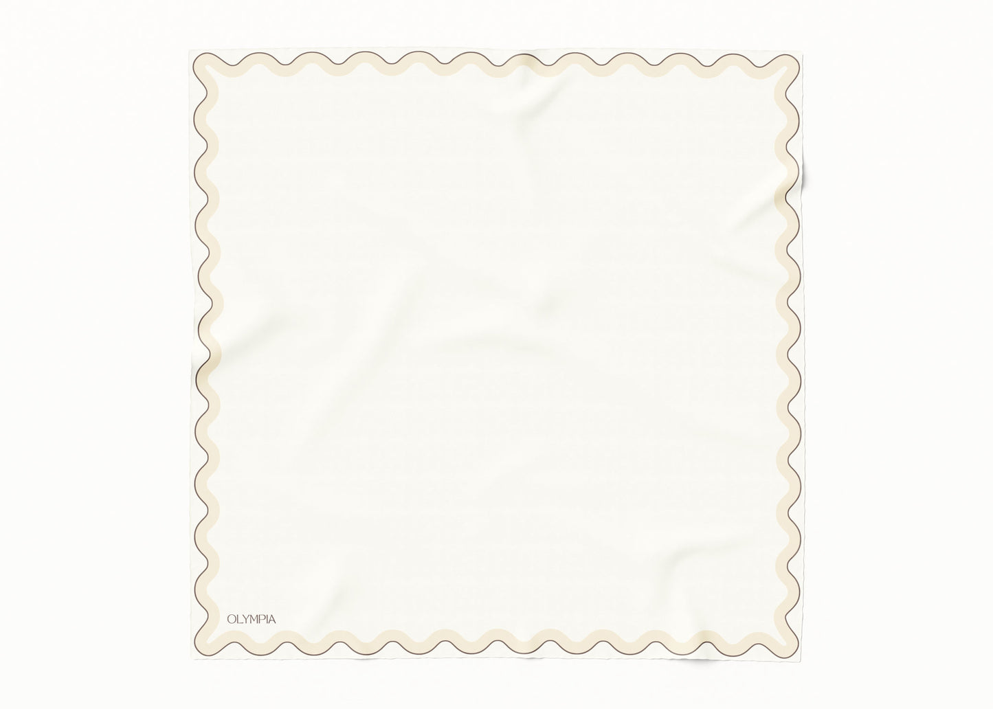 Sophie Meringue Crush Silk Cotton Scarf - 64x64cm