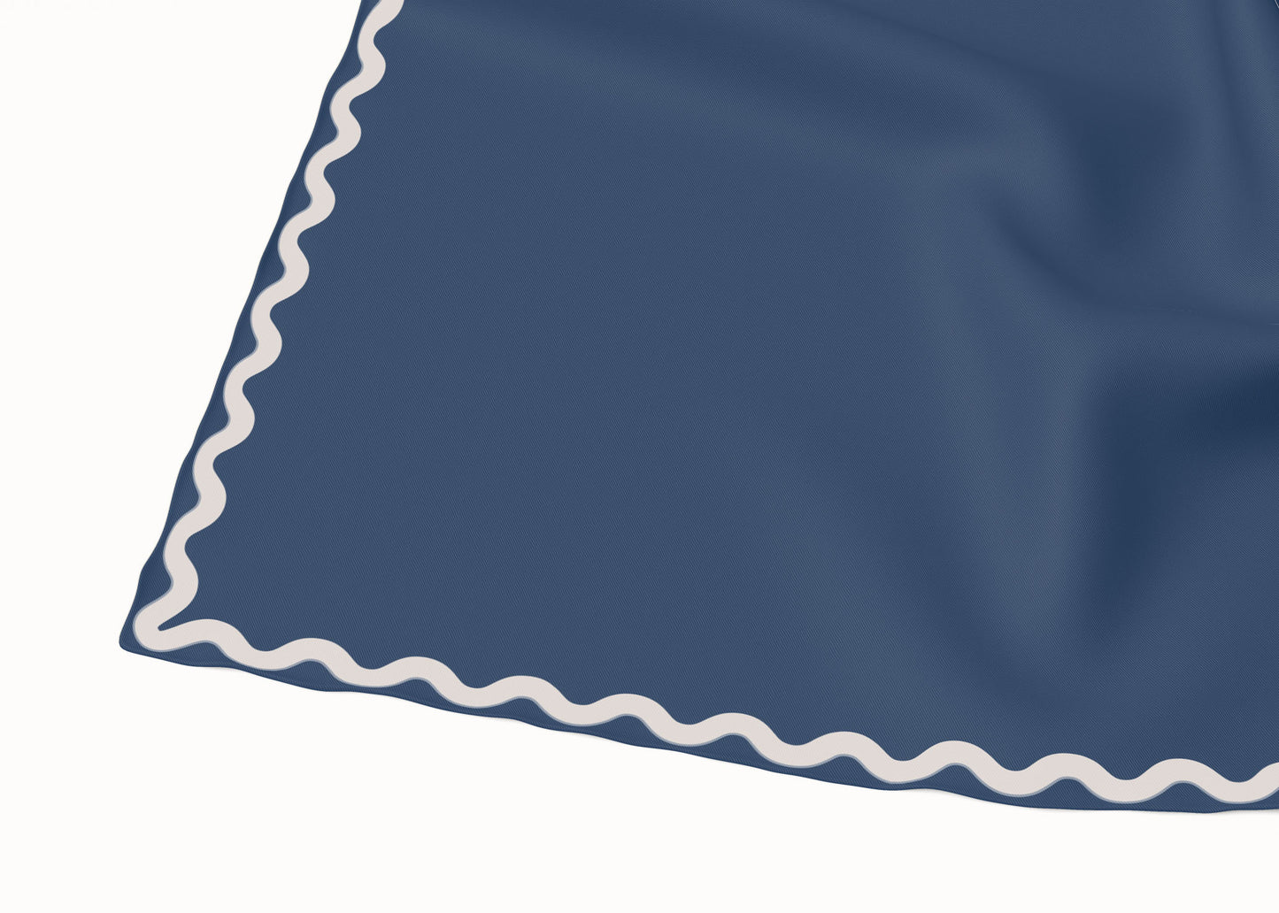 Sophie Washed Denim Scarf - 89x89cm Silk Twill