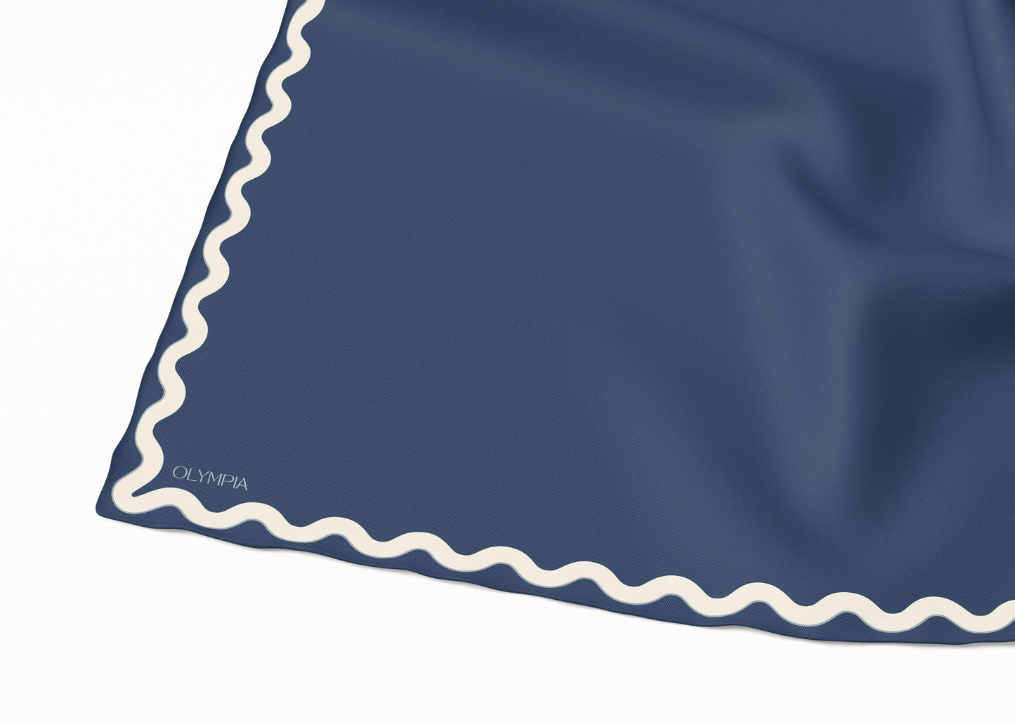 Sophie Washed Denim Scarf - 89x89cm Silk Twill