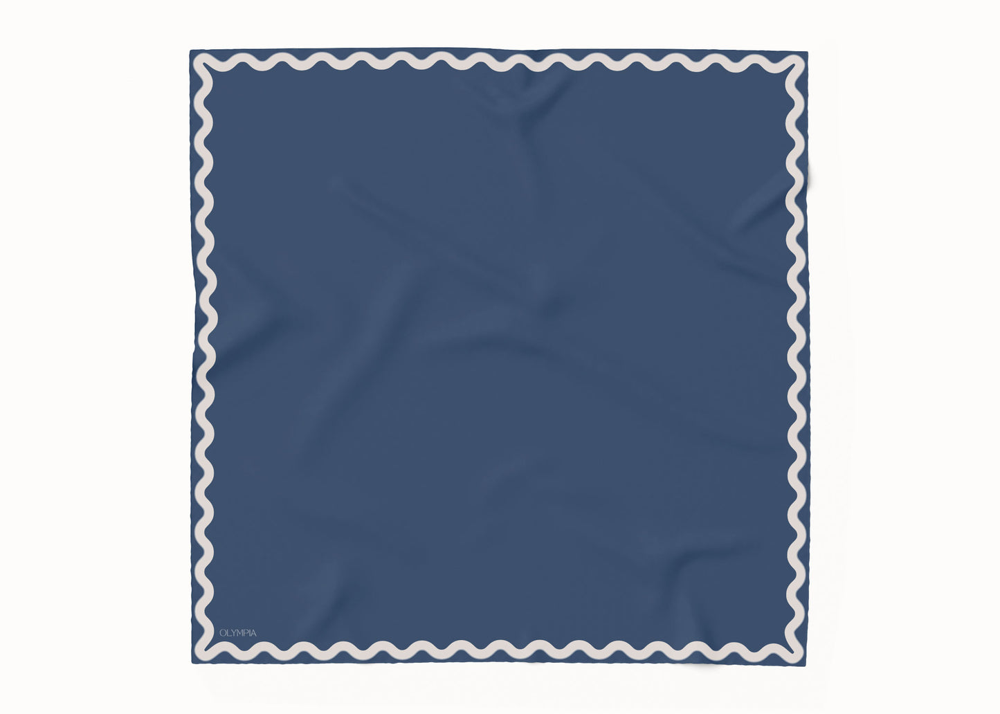 Sophie Washed Denim Scarf - 89x89cm Silk Twill
